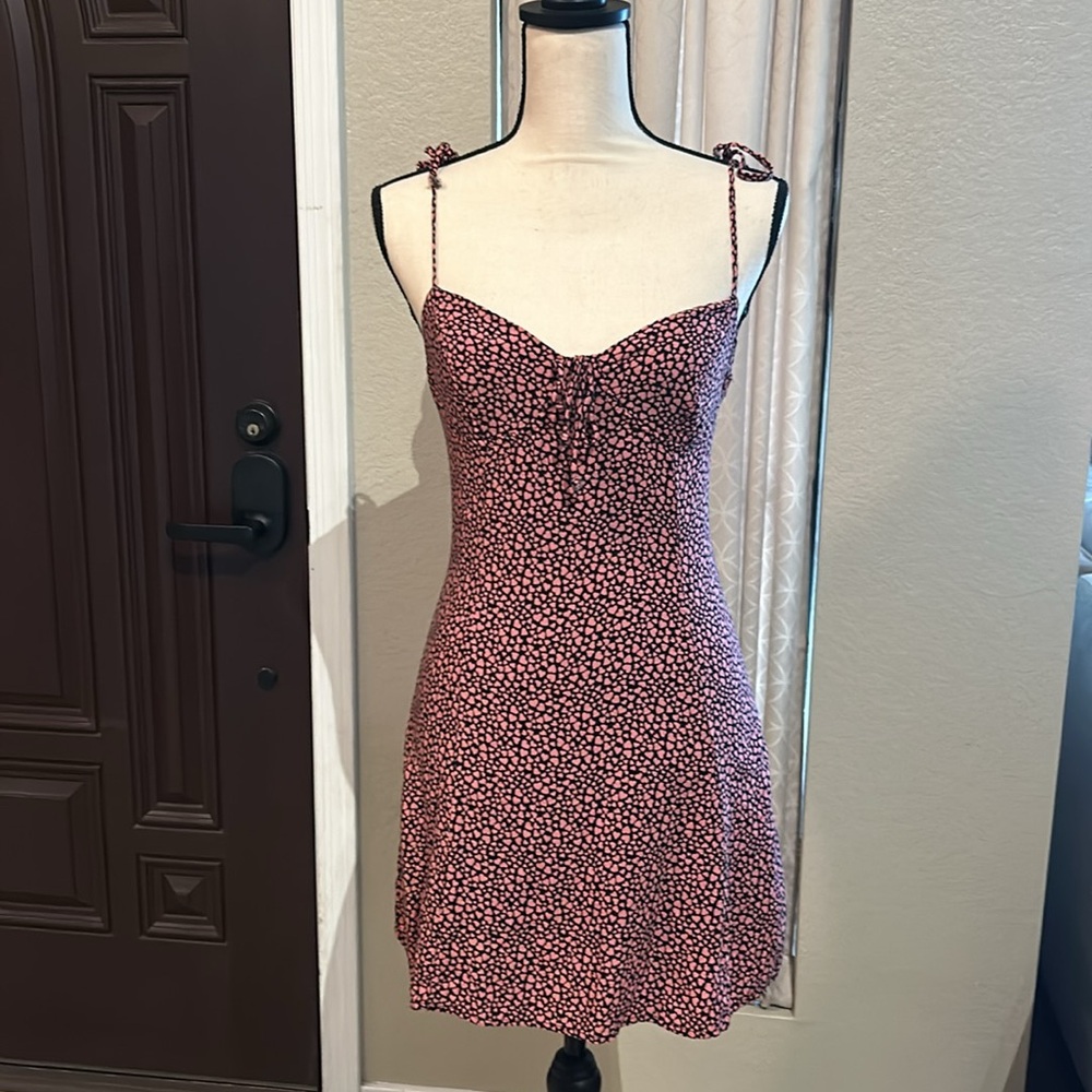 Lottie Moss Strappy Heart Print Mini Dress